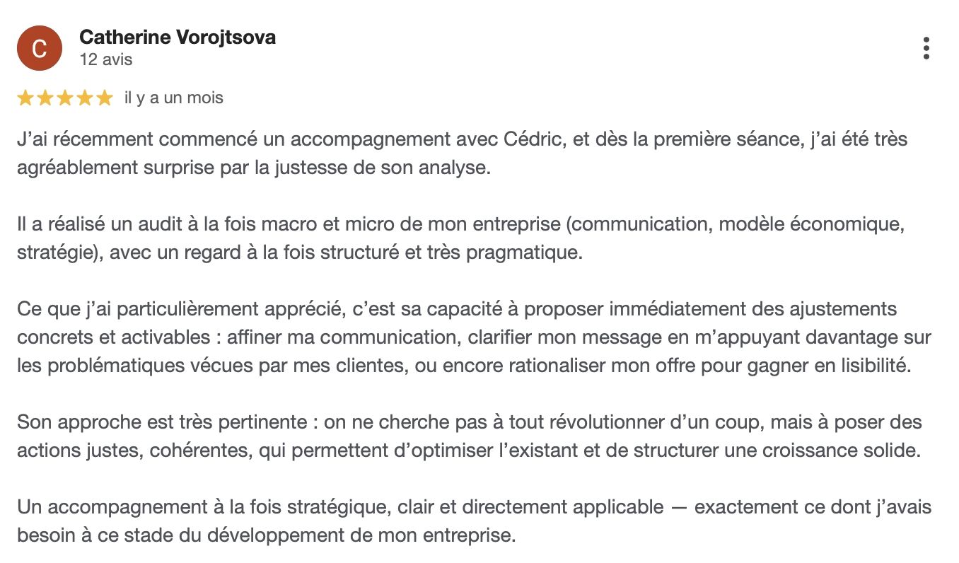 Catherine Vorojtsova's testimonial