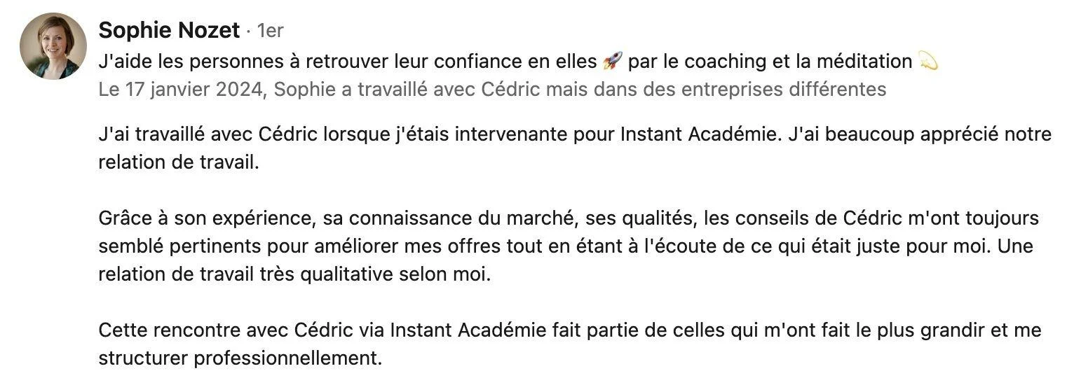 Témoignage de Sophie Nozet